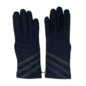 Nwot unbranded Black stretch fabric lined Gloves one size